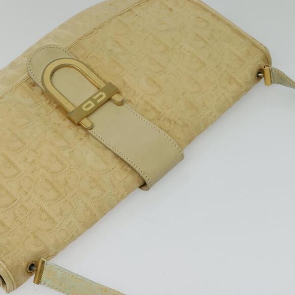 DIOR Trotter Canvas Shoulder Bag Beige Gold - Picture 6 of 12